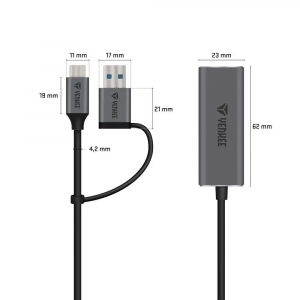 Yenkee YTC 013 USB-C/A Ethernet adapter